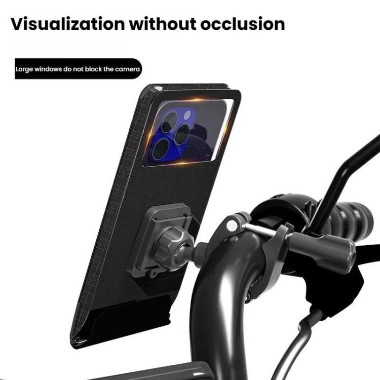 Bicycle Holder Waterproof Pouch Bag Bike Motorcycle Handlebar Mirror Phone Stand Mount, Size: L - Holders by buy2fix | Online Shopping UK | buy2fix