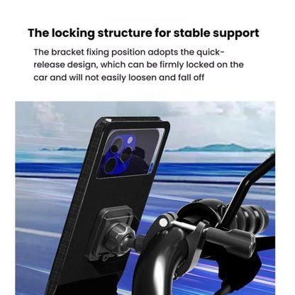 Bicycle Holder Waterproof Pouch Bag Bike Motorcycle Handlebar Mirror Phone Stand Mount, Size: L - Holders by buy2fix | Online Shopping UK | buy2fix