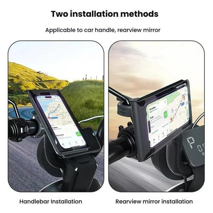 Bicycle Holder Waterproof Pouch Bag Bike Motorcycle Handlebar Mirror Phone Stand Mount, Size: L - Holders by buy2fix | Online Shopping UK | buy2fix