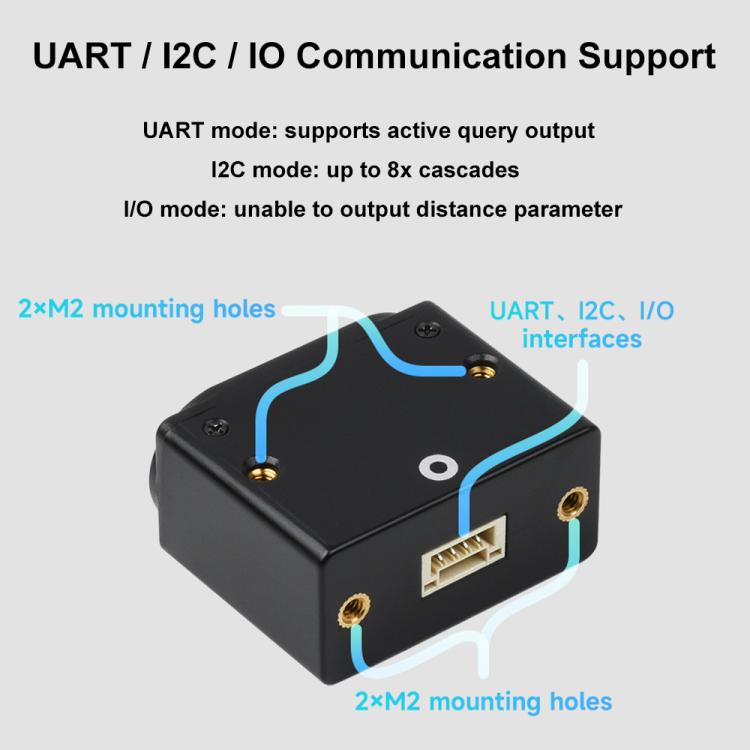 Waveshare TOF Time of Flight Laser Range Sensor, UART / I2C / IO Communication, Range: 25m - Modules Expansions Accessories by Waveshare | Online Shopping UK | buy2fix