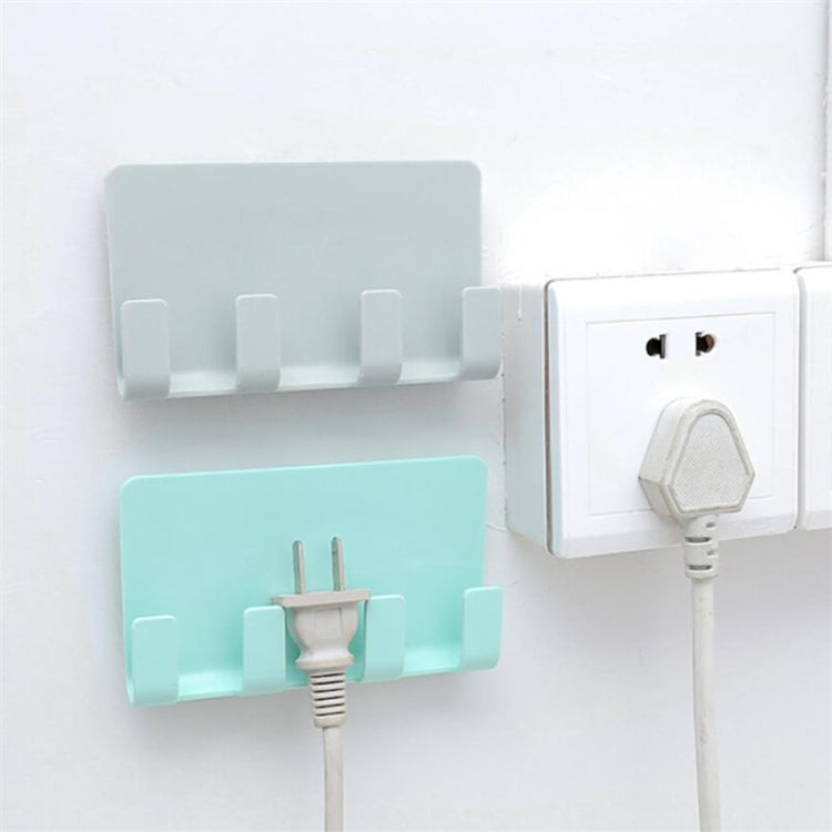 Practical Wall Sticking Phone Charging Holder Socket Strong Sticky Adhesive Sopport Rack Shelf With Hooks(Green) - Shelf & Hooks by buy2fix | Online Shopping UK | buy2fix