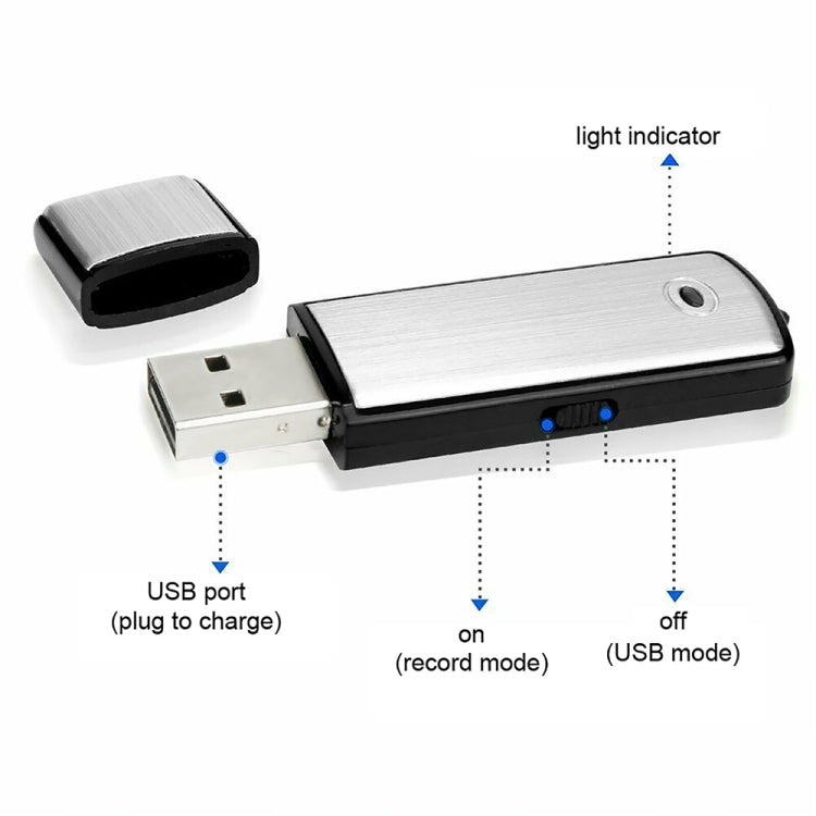 SK858 16GB Rechargeable Portable U-Disk Meeting Voice Recorder (Black) - U-Disk Recorder by buy2fix | Online Shopping UK | buy2fix