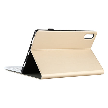 AM13 2 in 1 Removable Bluetooth Keyboard + Protective Leather Tablet Case with Holder for Lenovo Tab P11 Pro (TB-XJ706F)(Gold) - Lenovo Keyboard by buy2fix | Online Shopping UK | buy2fix