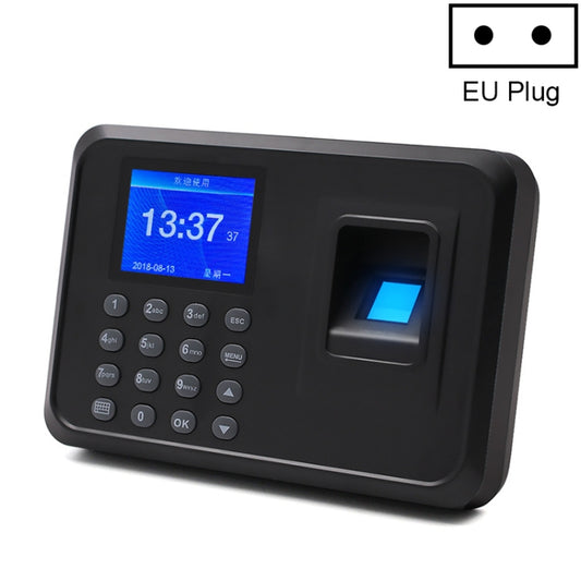 F01 Fingerprint Time Attendance Machine with 2.4 inch TFT Screen, EU Plug - Security by buy2fix | Online Shopping UK | buy2fix