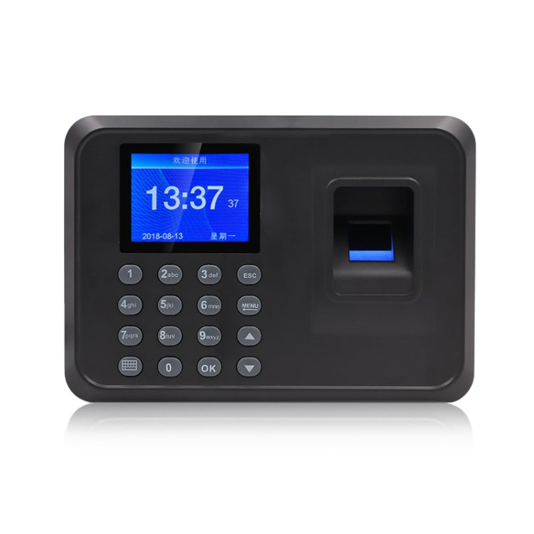 F01 Fingerprint Time Attendance Machine with 2.4 inch TFT Screen, EU Plug - Security by buy2fix | Online Shopping UK | buy2fix