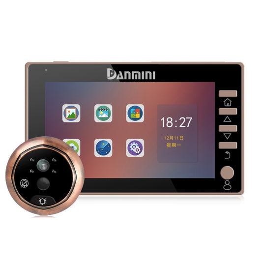 Danmini 45CHD-M 4.5 inch Screen 3.0MP Security Camera No Disturb Peephole Viewer, Support TF Card / Night Vision / Video Recording / Motion Detection - Security by buy2fix | Online Shopping UK | buy2fix