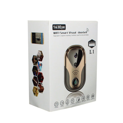 163Eye L1-NJ Smart Visual WIFI 1.3MP Network HD Intercom Doorbell , Support Micro SD Card  & Night Vision(Gold) - Security by buy2fix | Online Shopping UK | buy2fix