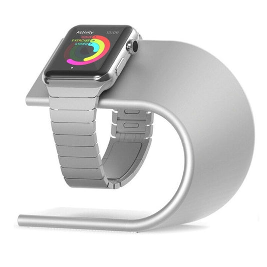 U Shape Aluminum Stand Charger Holder For Apple Watch 38mm / 42mm(Silver) - Apple Accessories by buy2fix | Online Shopping UK | buy2fix
