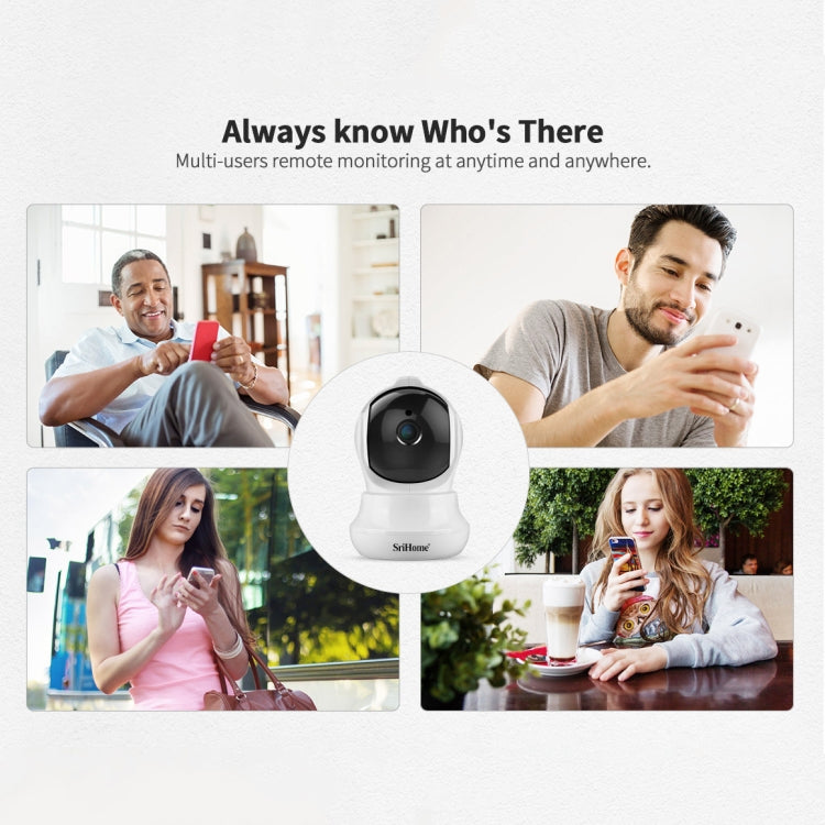 SriHome SH020 3.0 Million Pixels 1296P HD AI IP Camera, Support Two Way Talk / Auto Tracking / Humanoid Detection / Night Vision / TF Card, EU Plug - Security by SriHome | Online Shopping UK | buy2fix