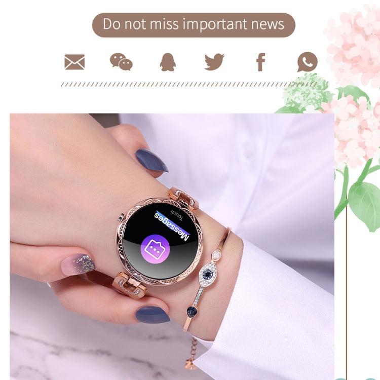 AK15 Fashion Smart Female Bracelet, 1.08 inch Color LCD Screen, IP67 Waterproof, Support Heart Rate Monitoring / Sleep Monitoring / Remote Photography (Blue) - Smart Wear by buy2fix | Online Shopping UK | buy2fix