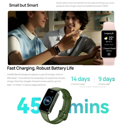 HUAWEI Band 8 Standard 1.47 inch AMOLED Smart Watch, Support Heart Rate / Blood Pressure / Blood Oxygen / Sleep Monitoring(Pink) - Wearable Devices by Huawei | Online Shopping UK | buy2fix