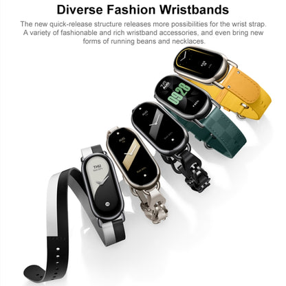 Original For Xiaomi Mi Band 8 Nylon Braided + Leather Watch Band(Yellow) - Watch Bands by Xiaomi | Online Shopping UK | buy2fix