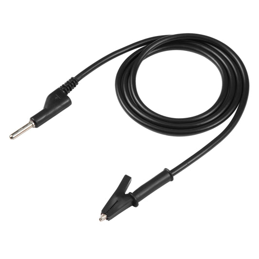 Thick Probe to Alligator Clip Test Lead Single Cable, Length: 1m (Black) - Others by buy2fix | Online Shopping UK | buy2fix