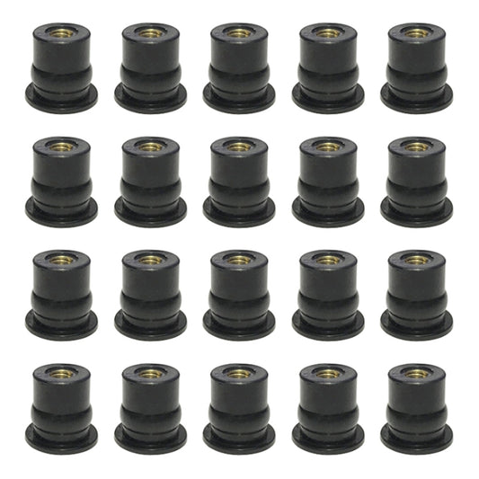 20 in 1 M6 Universal Motorcycle Windshield Brass Nuts - In Car by buy2fix | Online Shopping UK | buy2fix