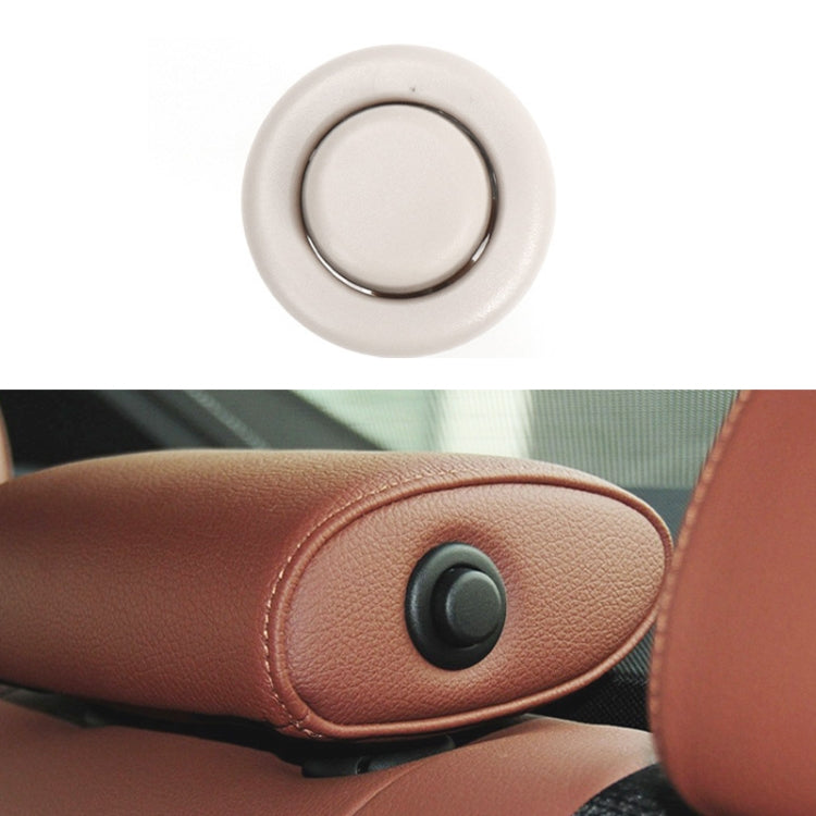 For BMW E90 / F18 Left Driving Car Rear Seat Headrest Switch Button 52207251371-1(Beige White) - Car Switches by buy2fix | Online Shopping UK | buy2fix