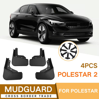 For Polestar 2 4pcs/Set Car Auto Soft Plastic Splash Flaps Fender Guard - Mudguards by buy2fix | Online Shopping UK | buy2fix