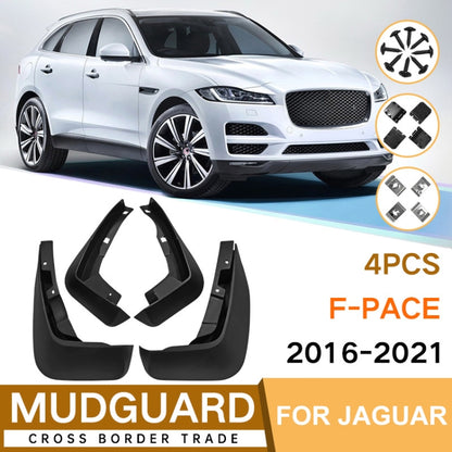 For Jaguar F-PACE 2016-2021 4pcs/Set Car Auto Soft Plastic Splash Flaps Fender Guard - Mudguards by buy2fix | Online Shopping UK | buy2fix