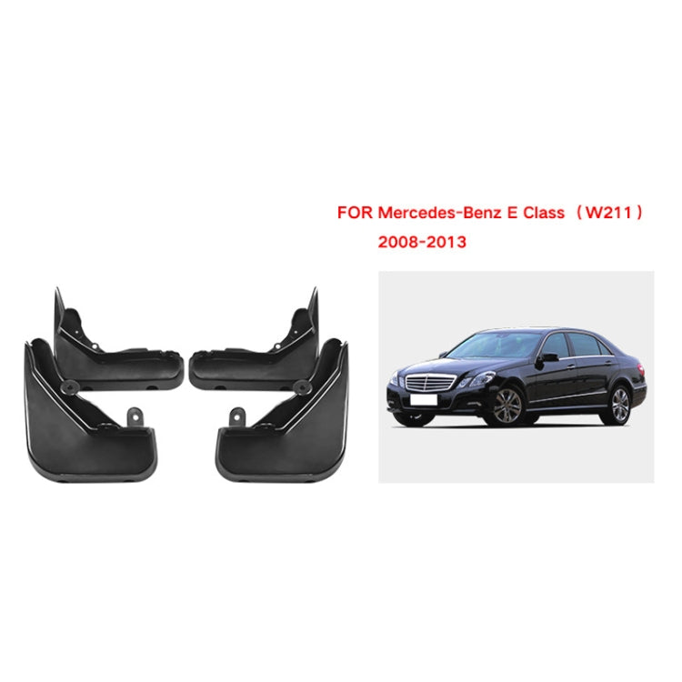 For Mercedes-Benz E-class 2008-2013 4pcs/Set Car Auto Soft Plastic Splash Flaps Fender Guard - Mudguards by buy2fix | Online Shopping UK | buy2fix