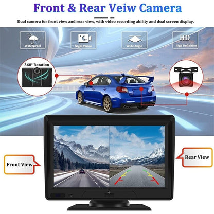 P702D 7 inch Portable Touch Display Wireless Car Navigator Dual-lens Smart Driving Recorder - Car DVRs by buy2fix | Online Shopping UK | buy2fix