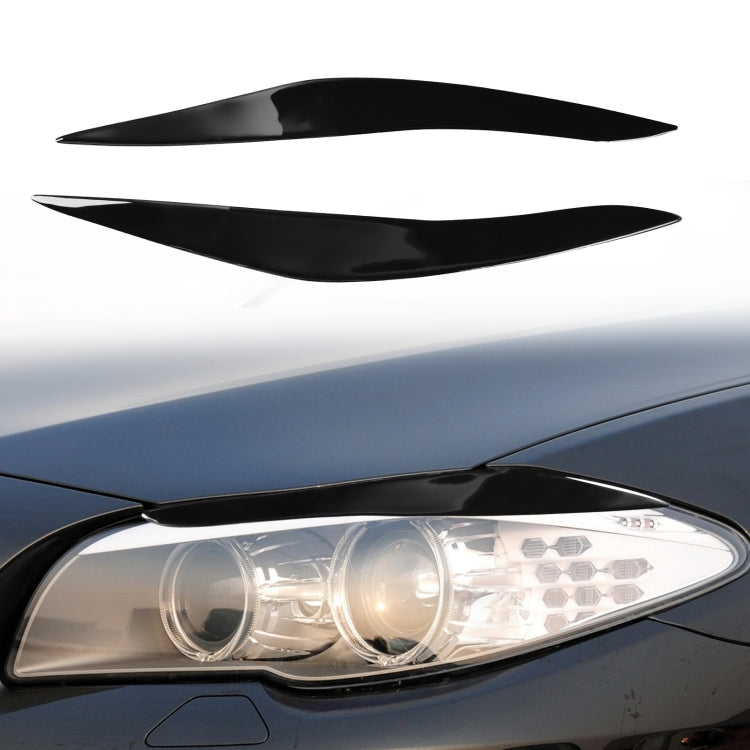 Pair Car Lamp Eyebrow Soft Decorative Sticker for BMW 5 Series F10 2010-2013(Black) - In Car by buy2fix | Online Shopping UK | buy2fix