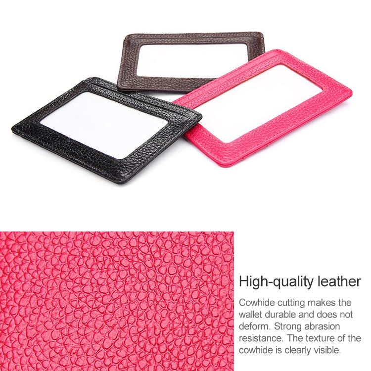 KB37 Antimagnetic RFID Litchi Texture Leather Card Holder Wallet Billfold for Men and Women (Pink) - Antimagnetic RFID Package by buy2fix | Online Shopping UK | buy2fix