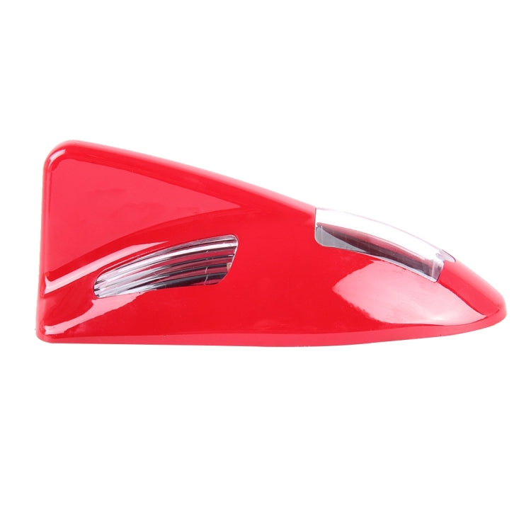 Solar Colorful Light Anti Collision Shark Fin Car Taillight LED Flash Warning Light Caution Light(Red) - Warning Lights by buy2fix | Online Shopping UK | buy2fix