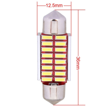 2 PCS Festoon 36mm 2W 160LM White Light 16 LED SMD 4014 Error Free License Plate Lights Car Light Bulb - Dome Lights by buy2fix | Online Shopping UK | buy2fix