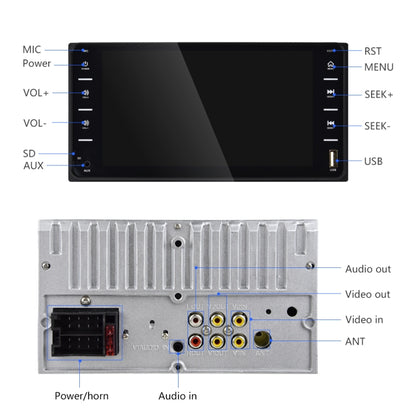 848V 16 7 inch Multi-touch Screen Car GPS Navigator, Support TF Card / USB / AUX / MP5 Player / Android & iPhone Mirror Links(Black) - Car Tracker by buy2fix | Online Shopping UK | buy2fix