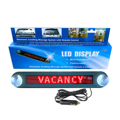 DC 12V Car LED Programmable Showcase Message Sign Scrolling Display Lighting Board with Remote Control(Yellow Light) - In Car by buy2fix | Online Shopping UK | buy2fix