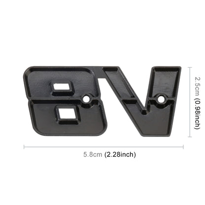 V8 Connect Shape Car Metal Body Decorative Sticker, Size : S (Black) - Decorative Sticker by buy2fix | Online Shopping UK | buy2fix