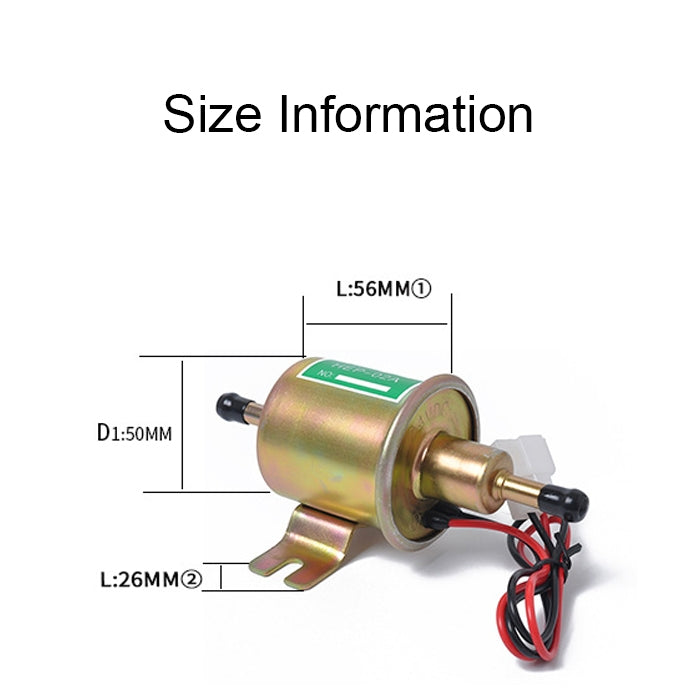 HEP-02A 12V Electric Fuel Pump for Car modification - In Car by buy2fix | Online Shopping UK | buy2fix