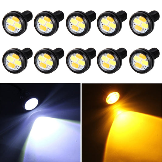 10 PCS 20W 4 LEDs SMD 5630 White Light + Yellow Light Daytime Running Light Turn Light Eagle Eye Light, DC 12V, Cable Length: 90cm - Eagle Eye Lamps by buy2fix | Online Shopping UK | buy2fix