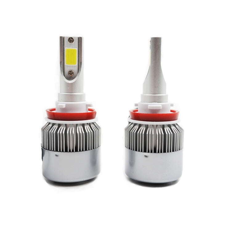 2 PCS C9 H8/H11 18W 1800LM 6000K Waterproof IP68 Car Auto LED Headlight with 2 COB LED Lamps, DC 9-36V(White Light) - LED Headlamps by buy2fix | Online Shopping UK | buy2fix