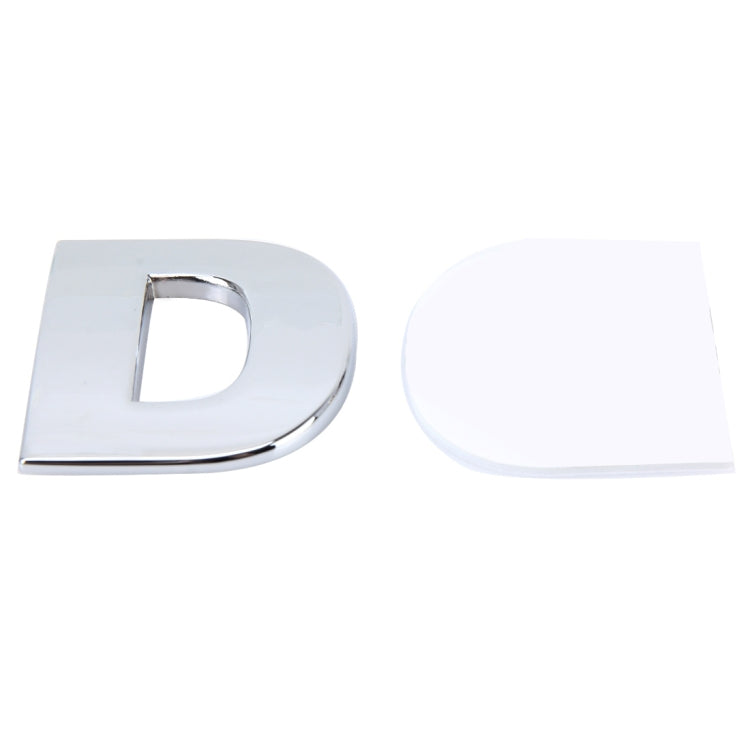 Car Vehicle Badge Emblem 3D English Letter D Self-adhesive Sticker Decal, Size: 4.5*4.5*0.5cm - 3D Metal Sticker by buy2fix | Online Shopping UK | buy2fix