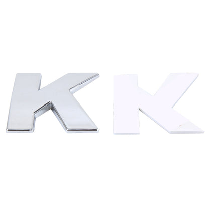 Car Vehicle Badge Emblem 3D English Letter K Self-adhesive Sticker Decal, Size: 4.5*4.5*0.5cm - 3D Metal Sticker by buy2fix | Online Shopping UK | buy2fix