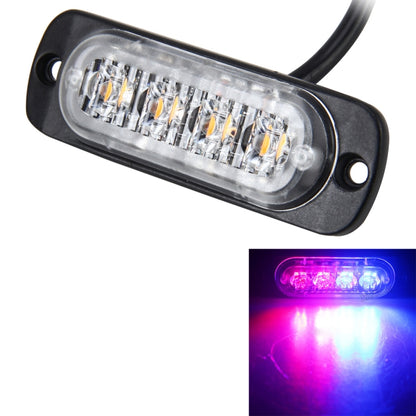 DC 12V-24V 2W 4LEDs SMD-2835 Lamps 17 Flash Patterns 3 Lines Car Flash Lamp Waterproof Car Truck Emergency Strobe Flash Warning Light, Cable Length: 90cm - Warning Lights by buy2fix | Online Shopping UK | buy2fix