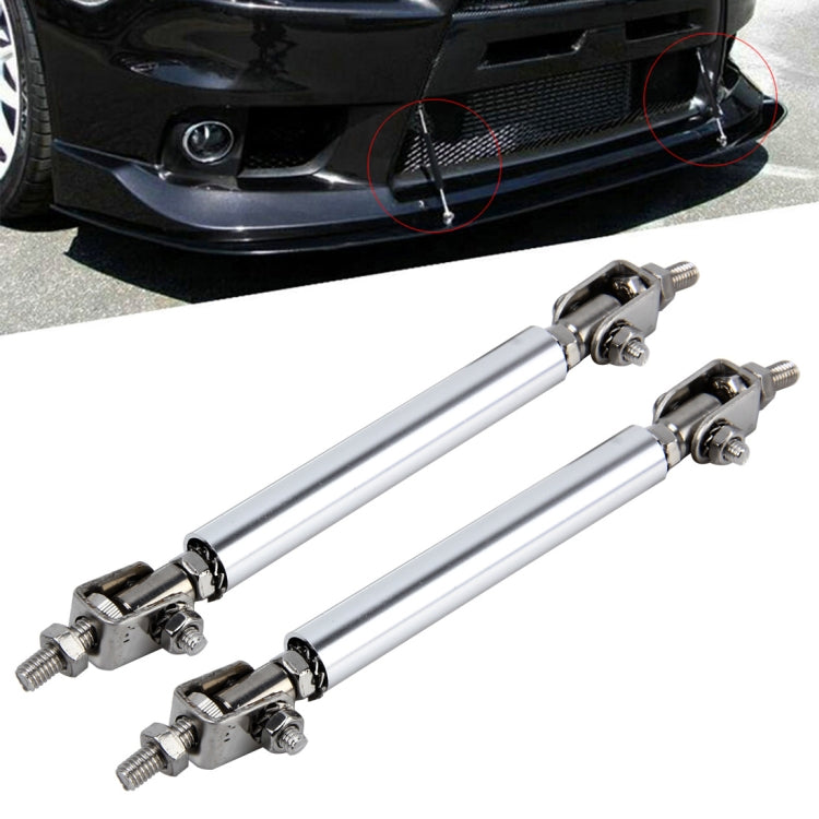 2 PCS Car Modification Large Surrounded By The Rod Telescopic Lever Front and Rear Bars Fixed Front Lip Back Shovel Adjustable Small Rod, Length: 7.5cm(Silver) - In Car by buy2fix | Online Shopping UK | buy2fix