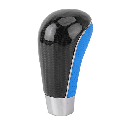 Universal Carbon Fiber Texture Leather Hole Pattern Car Gear Shift Knob Modified Shifter Lever Knob - Shift Knob by buy2fix | Online Shopping UK | buy2fix