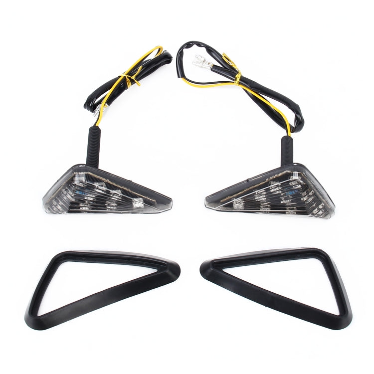 2 PCS Triangle Shape DC 12V Motorcycle 9-LED Yellow Light Turn Signal Indicator Blinker Light - Turn Signal by buy2fix | Online Shopping UK | buy2fix