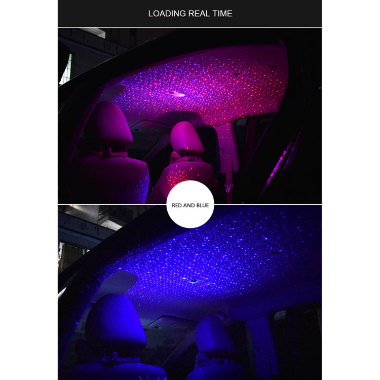 Car Roof Ceiling Decoration 5V Red Blue LED Star Night Lights Projector Atmosphere Galaxy Lamp - Atmosphere lights by buy2fix | Online Shopping UK | buy2fix