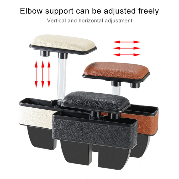 Universal Car Multi-functional Console Side Pocket Seat Gap Side Storage Box with Elbow Support Pad (Brown) - Stowing Tidying by buy2fix | Online Shopping UK | buy2fix