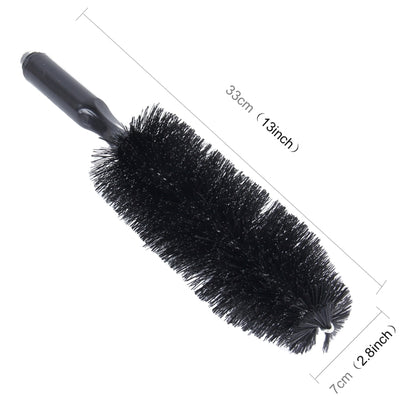 KANEED Portable Loop Style Auto Car Vehicle Motorcycle Wheel Tire Rim Hub Scrub Wash Brush Washing Cleaning Tool(Black) - Car washing supplies by KANEED | Online Shopping UK | buy2fix