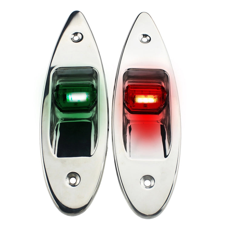 D2944 1W 12V Marine Boat Waterproof Navigational LED Side Bow Tear Drop Lights (Green and Red) - Others by buy2fix | Online Shopping UK | buy2fix