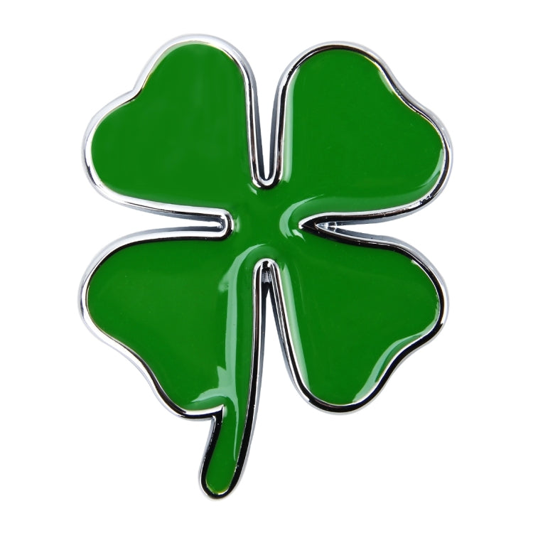 Four Leaf Clover Herb Luck Symbol Badge Emblem Labeling Sticker Styling Car Dashboard  Decoration, Size: 4*3.3cm - 3D Metal Sticker by buy2fix | Online Shopping UK | buy2fix