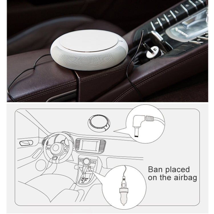 CARZOR Z1 2W USB Car Air Purifier Negative Ions Air Cleaner(White) - In Car by buy2fix | Online Shopping UK | buy2fix