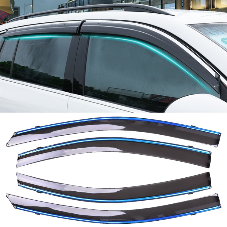 4 PCS Window Sunny Rain Visors Awnings Sunny Rain Guard for Toyota Vios 2014-2018 Version - Window Foils & Solar Protection by buy2fix | Online Shopping UK | buy2fix