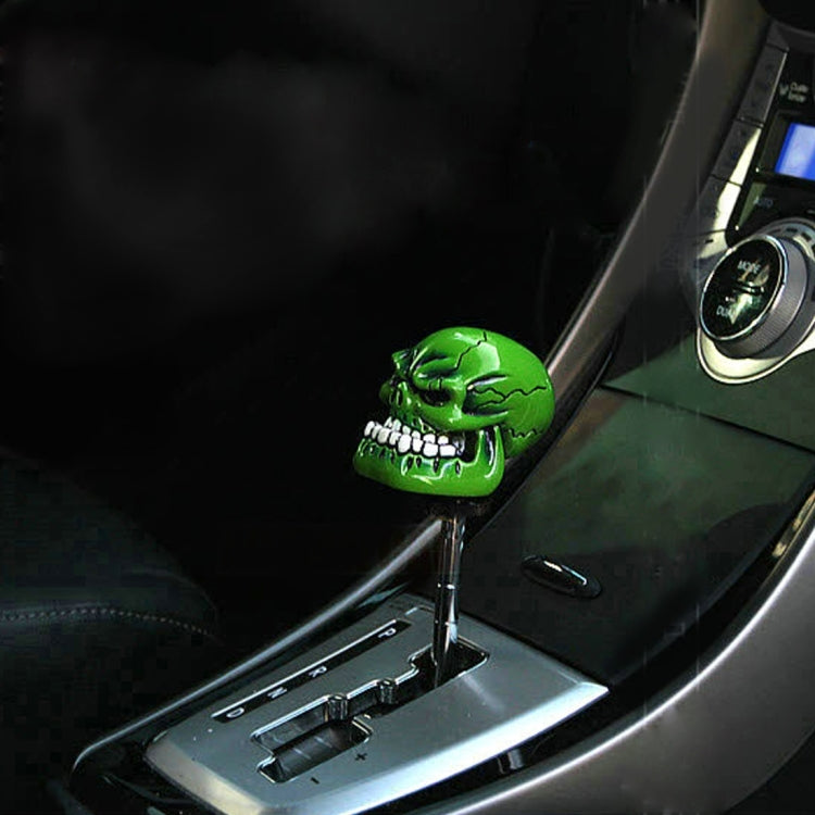 Universal Skull Head Shape ABS Manual or Automatic Gear Shift Knob  with Three Rubber Covers Fit for All Car(Green) - Shift Knob by buy2fix | Online Shopping UK | buy2fix