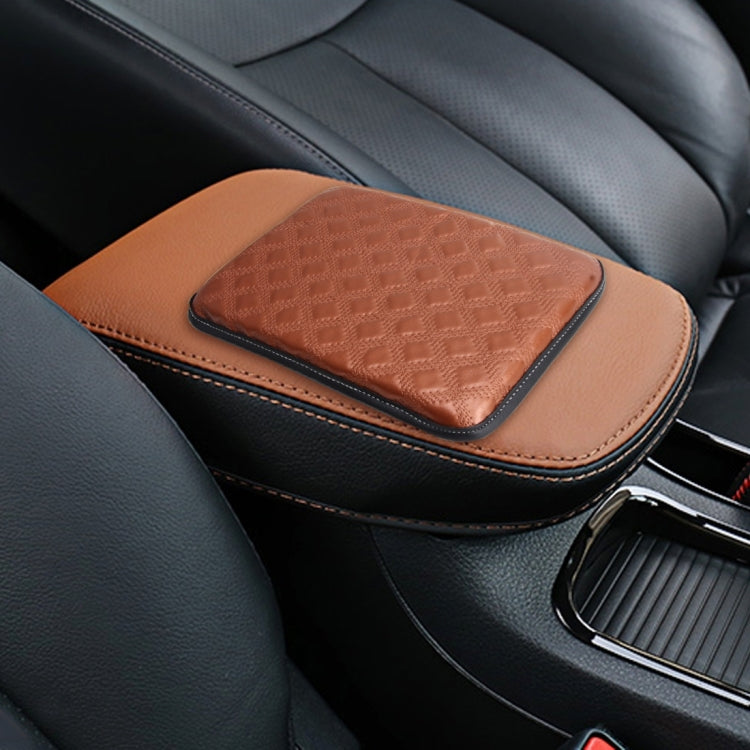 Universal Comfortable Automotive Armrest Mats Car Armrests Cover Vehicle Center Console Arm Rest Seat Box Soft Mats Cushion, Size: 29.5*21cm(Brown) - Seat Accessories by buy2fix | Online Shopping UK | buy2fix