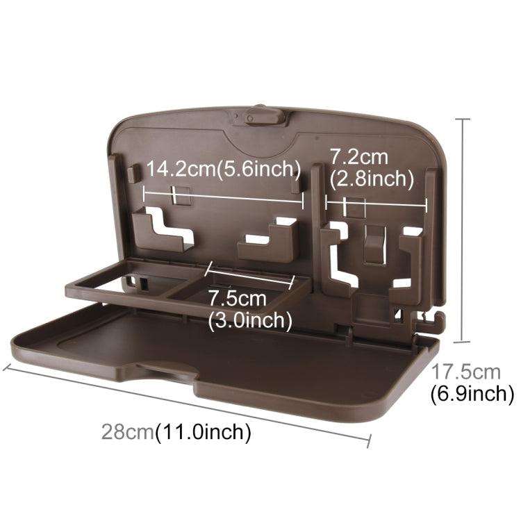 SHUNWEI SD-1509 Car Auto Back Seat Folding Table Drink Food Cup Tray Holder Stand Desk Multi-purpose Travel Dining Tray(Brown) - Stowing Tidying by SHUNWEI | Online Shopping UK | buy2fix