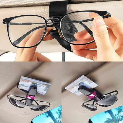 Vehicle Mounted Glasses Clip Car Eyeglass Bill Holder, Blister Package (Grey) - Sunglasses & Glasses Clips by buy2fix | Online Shopping UK | buy2fix